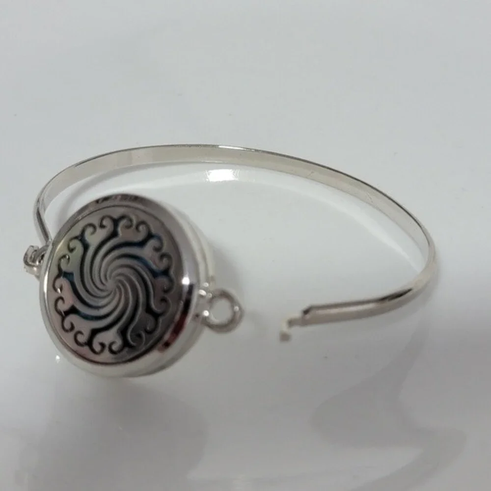 Silver aroma therapy  oil bracelet 7